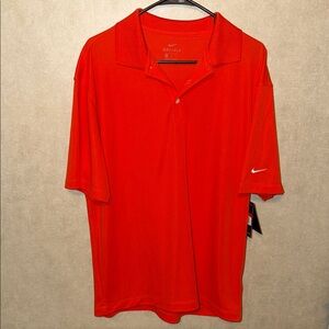 Nike Men's Bright Red Polo Shirt Golf Large New